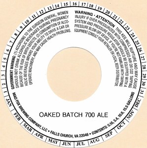 Mad Fox Brewing Company Oaked Batch 700