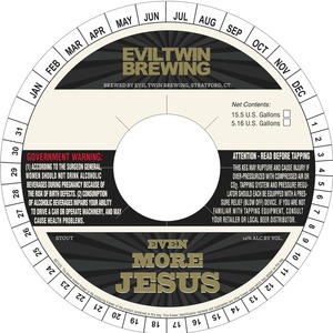 Evil Twin Brewing Even More Jesus