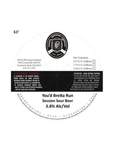You'd Bretta Run Session Sour Beer
