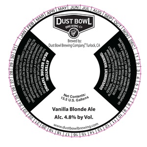 Vanilla Blonde Ale October 2016