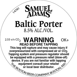 Samuel Adams Baltic Porter October 2016