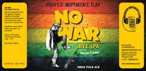 Birrificio Indipendente Elav No War November 2016