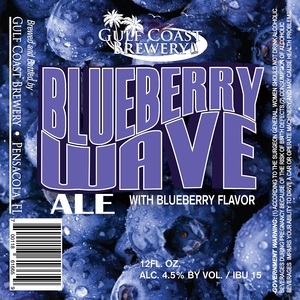 Gulf Coast Brewery Blueberry Wave Ale With Blueberry Flavor
