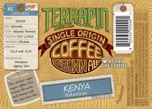 Terrapin Single Origin Coffee Brown Ale:kenya