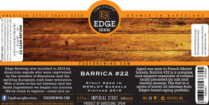 Edge Brewing Barrica 22 October 2016