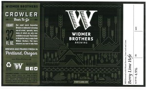 Widmer Brothers Brewing Company Berry Lime Hefe October 2016