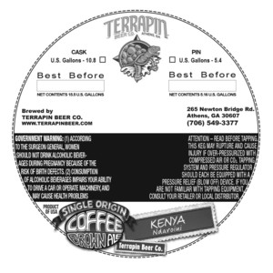 Terrapin Single Origin Coffee Brown Ale:kenya
