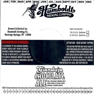 Humboldt Brewing Co Gianduja Chocolate Ale