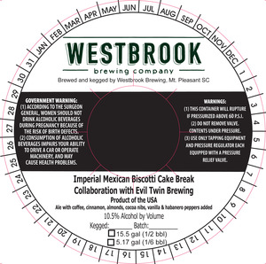 Westbrook Brewing Company Imperial Mexican Biscotti Cake Break