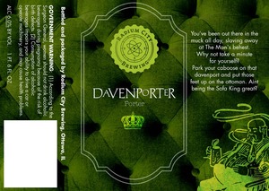 Radium City Brewing Davenporter Porter October 2016