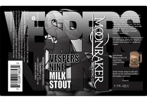 Moonraker Brewing Company Vespers Nine Milk Stout