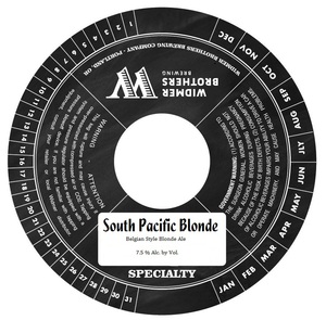 Widmer Brothers Brewing Company South Pacific Blonde November 2016