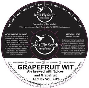 Birds Fly South Ale Project Grapefruit Wit