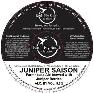 Birds Fly South Ale Project Juniper Saison