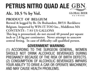 Petrus Nitro Quad Ale October 2016