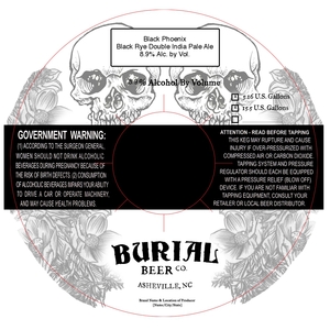 Burial Beer Co. Black Phoenix Black Rye India Pale Ale