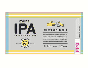 Hopewell Brewing Company Swift IPA December 2016