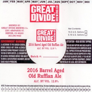 Great Divide Brewing Company Barrel Aged Old Ruffian