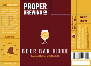 Proper Brewing Co. Beer Bar Blonde Ale