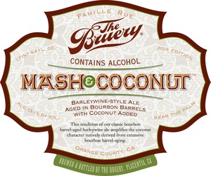 The Bruery Mash & Coconut (2016) November 2016