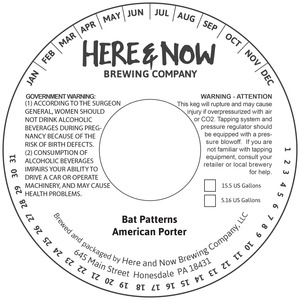 Here & Now Brewing Company Bat Patterns