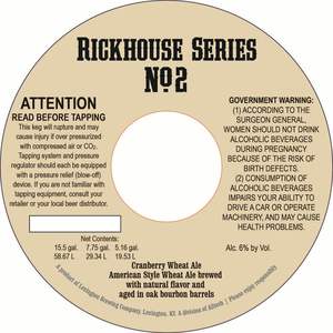 Rickhouse Series N0.2 Cranberry Wheat Ale
