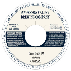 Anderson Valley Brewing Company Dreef Dubs November 2016