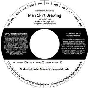 Badunkeldonk Dunkelweizen Style Ale November 2016