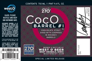 West O Coco Barrel #1 November 2016