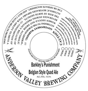 Anderson Valley Brewing Company Barkley's Punishment November 2016
