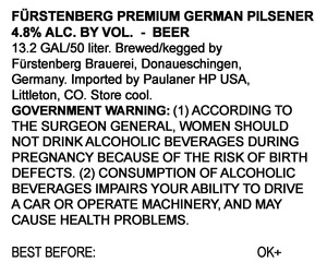 Furstenburg Premium German Pilsener