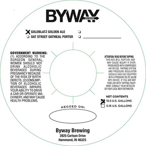 Byway Brewing Company Goldblatz November 2016
