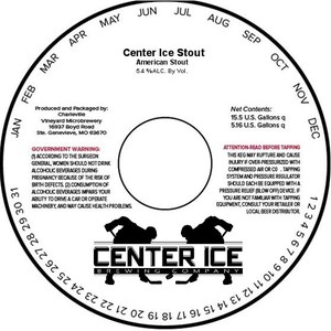 Center Ice Brewing Company Center Ice Stout November 2016