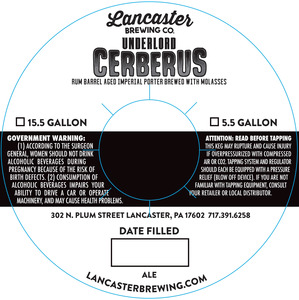 Lancaster Brewing Co. Underlord Cerberus November 2016