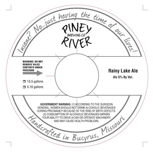 Piney River Brewing Co. Rainy Lake