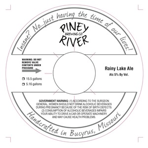 Piney River Brewing Co. Rainy Lake