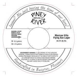 Piney River Brewing Co. Mexican Villa Flying Ace November 2016