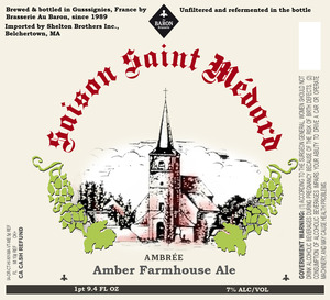 Au Baron Amber Farmhouse Ale November 2016