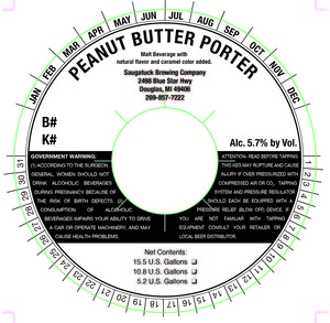 Saugatuck Brewing Co. Peanut Butter Porter