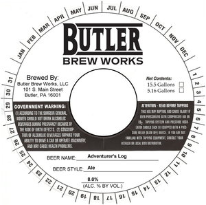 Butler Brew Works Adventurer's Log