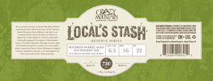 Crazy Mountain Brewing Company Local's Stash Bourbon Barrel Aged Ale November 2016