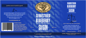 Legal Remedy Brewing Co. Sequestered Blueberry Saison