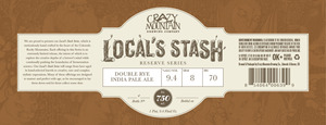 Crazy Mountain Brewing Company Local's Stash Double Rye IPA