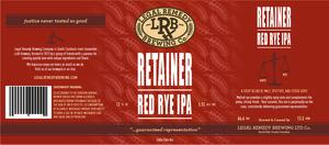 Legal Remedy Brewing Co. Retainer Red Rye IPA