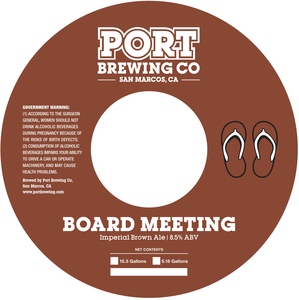 Port Brewing Company Board Meeting November 2016