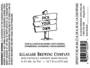 Allagash Brewing Company Pick Your Own November 2016