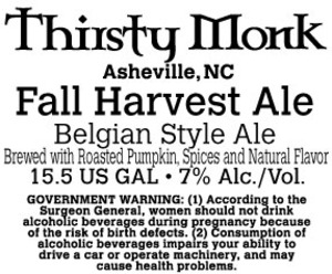 Thirsty Monk Fall Harvest Ale November 2016