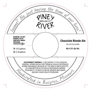 Piney River Brewing Co. Chocolate Blonde