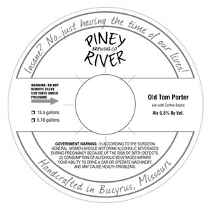 Piney River Brewing Co. Old Tom