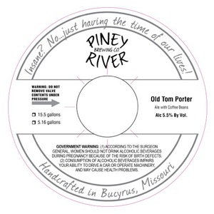 Piney River Brewing Co. Old Tom November 2016